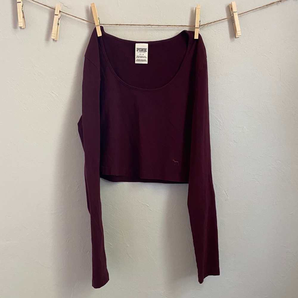 Pink Long Sleeve Crop